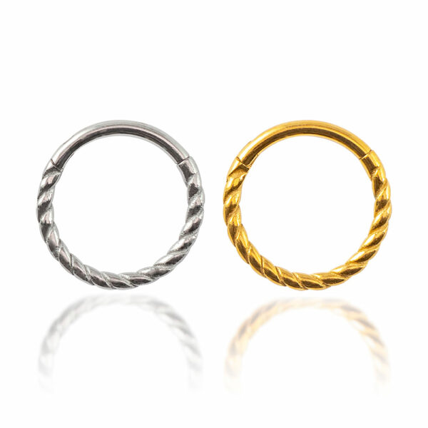 Aro acero quirúrgico 316L cierre bisagra Twist en Tienda Online Piercing y Dilataciones - septum daith helix tragus lóbulo conch