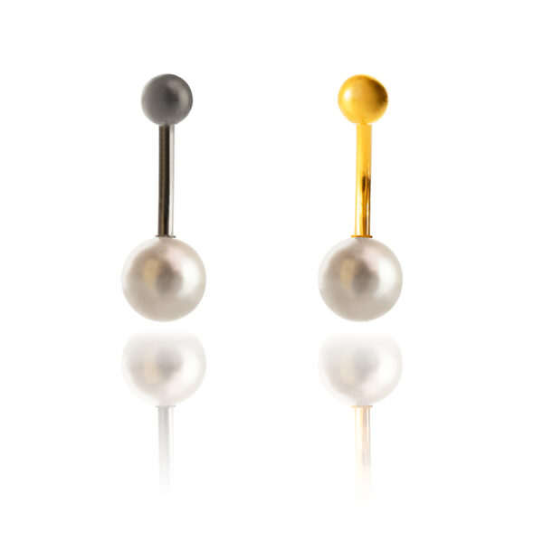 Piercing ombligo titanio perla en tienda Online Piercings y Dilataciones