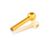 Barbell de 1'2. Barra de color dorado. Ideal para piercings de la oreja o de la boca.