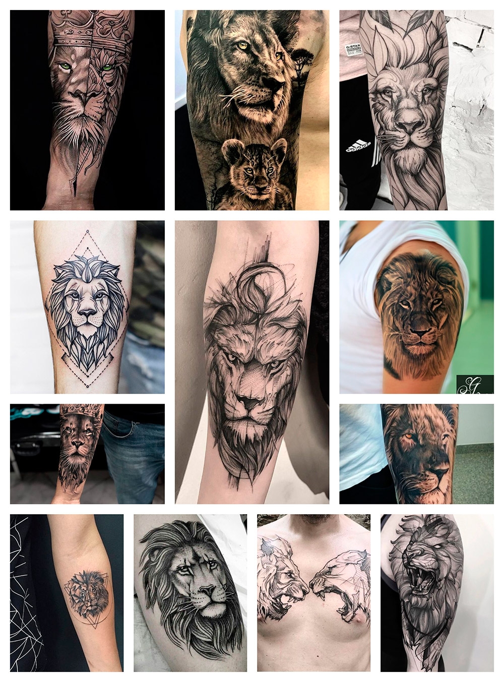 Significado de los tatuajes de Leones y ejemplos