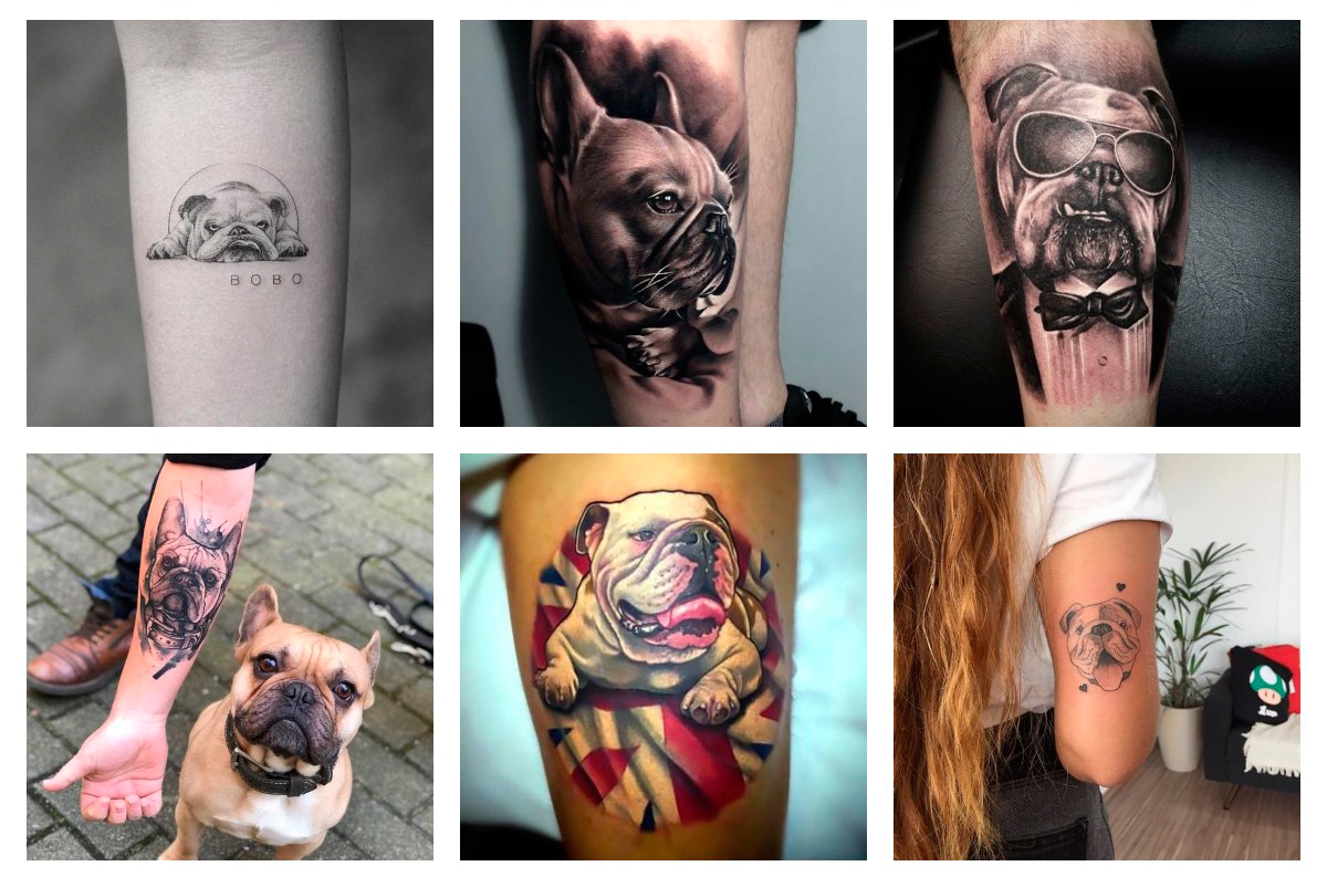 Tatuajes de bulldogs ideas, tipos y significado