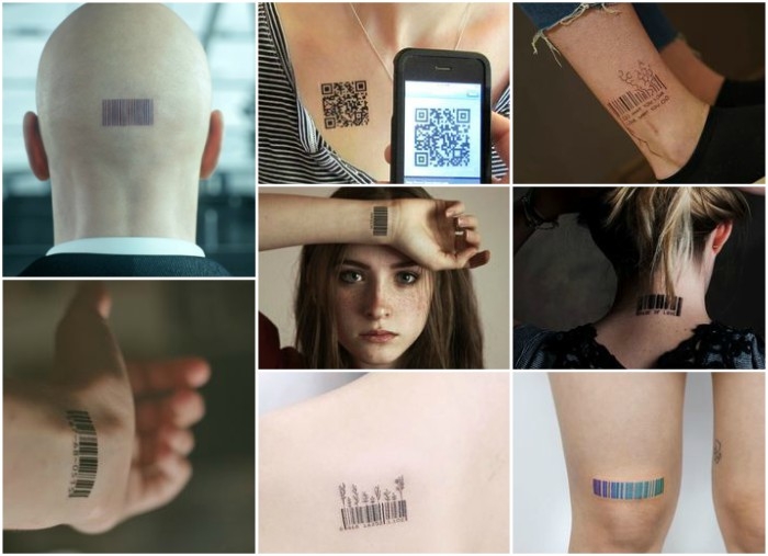 Tatuajes de código de barras , tipos y significados