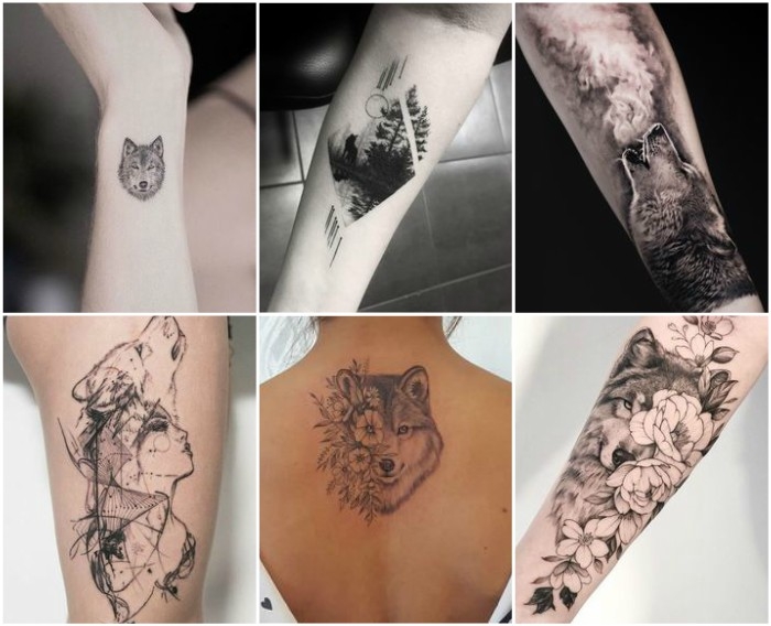 Tatuajes de lobo: lobo realista, tatuajes de lobo en pareja o lobo ind -  Camaleon Tattoo