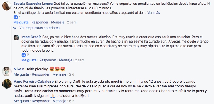 Opiniones piercing Dath, contra dolor de cabeza, migrañas y jaquecas