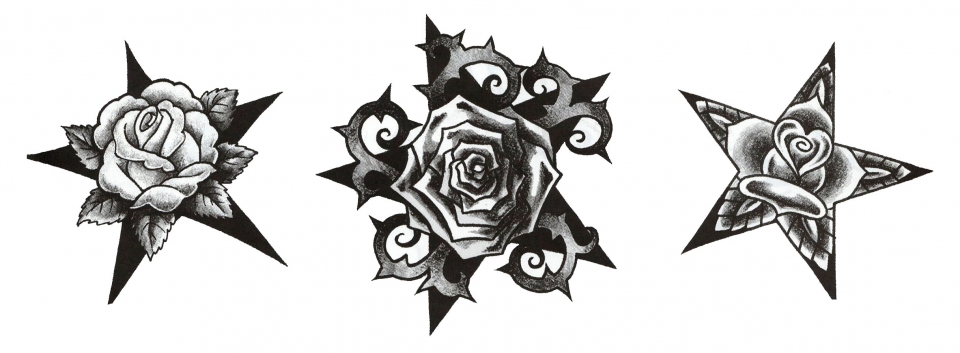 Tattoos estrellas y flores