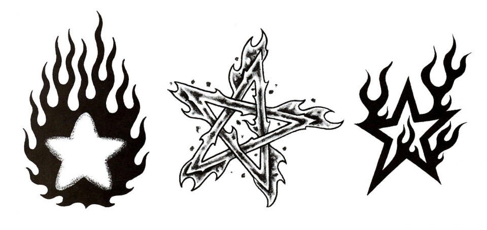 Ideas de tatuajes de estrellas de fuego