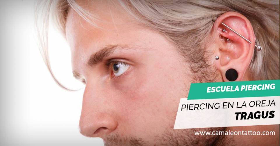 Piercing en la oreja tragus