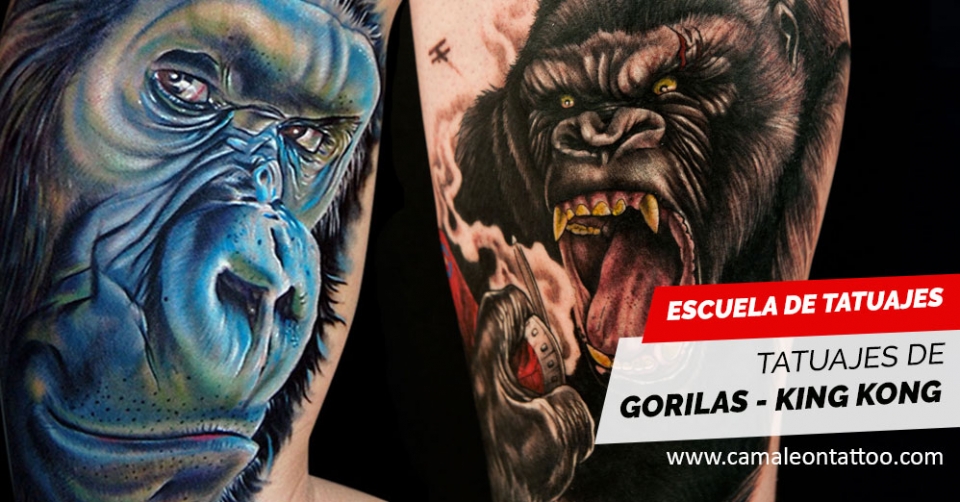 Tatuajes de gorilas, ideas, diseños e inspiración para realizarte tu próximo tatuaje de gorila