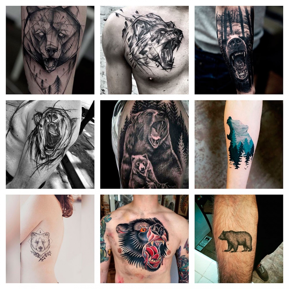 Galería de Tatuajes de Osos para inspiración de nuevos tattoos