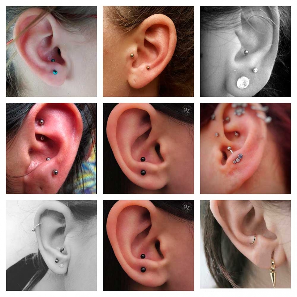 Galería de imágenes de Piercings antitragus