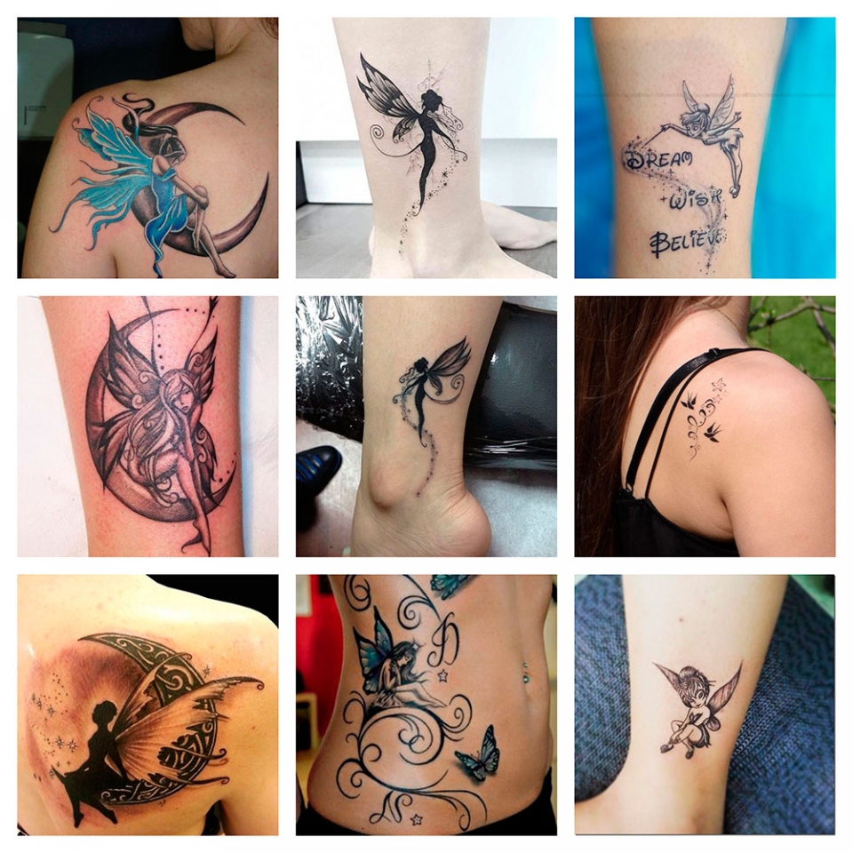 Galería de tatuajes de hadas, inspiración, ejemplos, tatuajes de hadas de diferentes tipos y formas