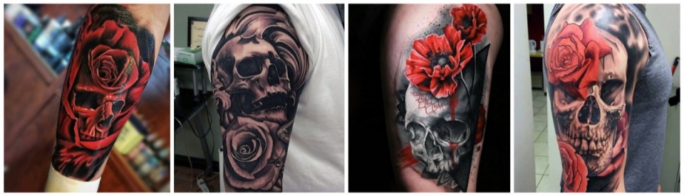 Significado de tataujes de calaveras con rosas para mujeres