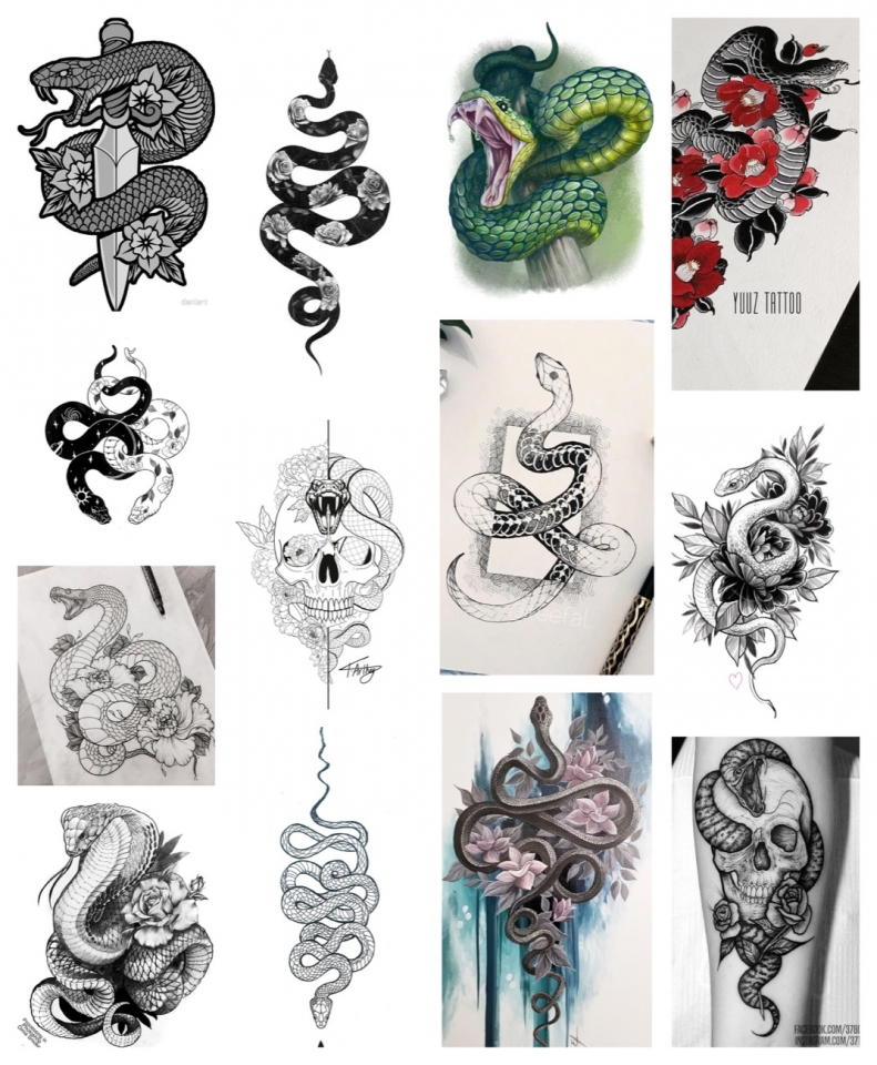 ᐈ Tatuajes de serpientes, IDEAS y SIGNIFICADO - Camaleon Tattoo