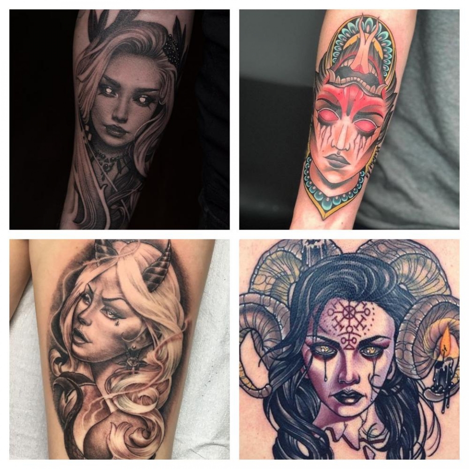 Tatuajes de mujer diablo y diablesas