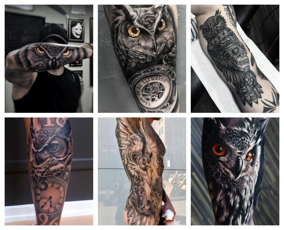 Ejemplos de Tatuajes de buhos para hombres