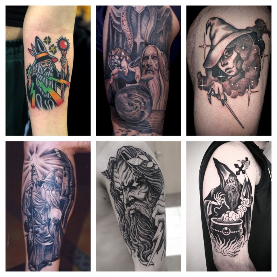 Ejemplos más comunes de tatuajes de hechizeros y místicos. Camaleon Estudio de Tatuaje en la provincia de Lugo