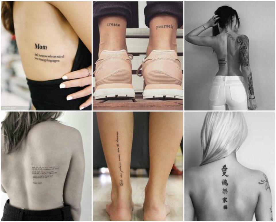 Significado de los tatuajes de letras en mujeres