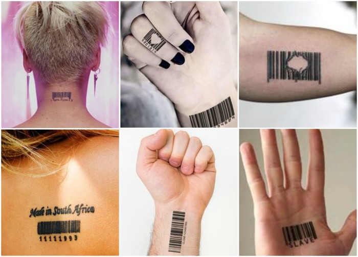 barcode tattoo desing