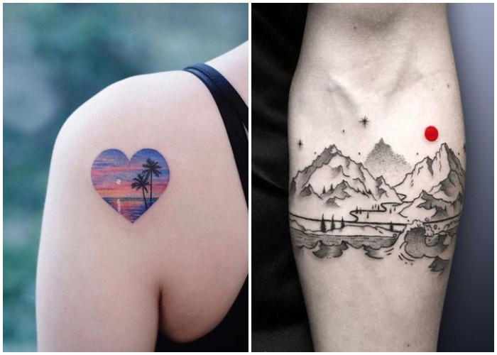 tatuajes de paisajes