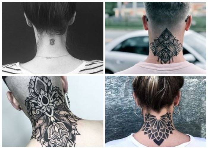 tatuajes en la nuca y el cuello