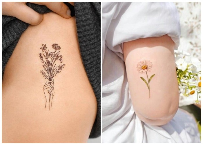 tatuajes flores silvestres