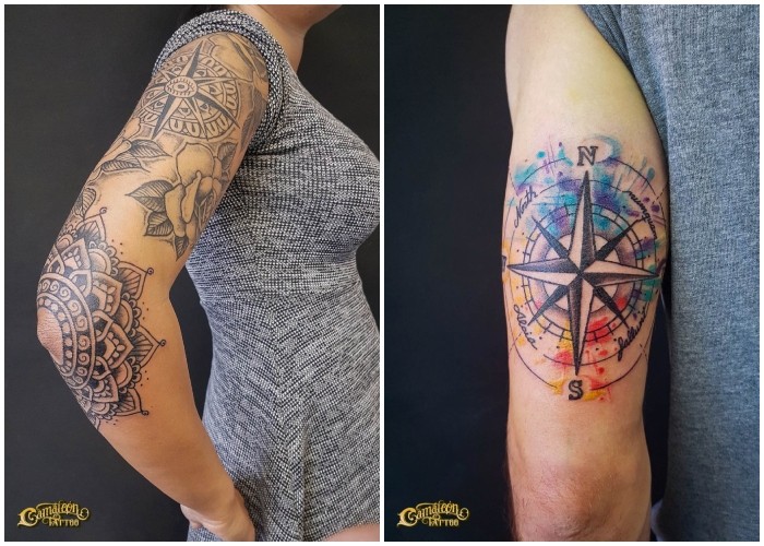 Tatuajes de la rosa de los vientos: encuentra tu rumbo