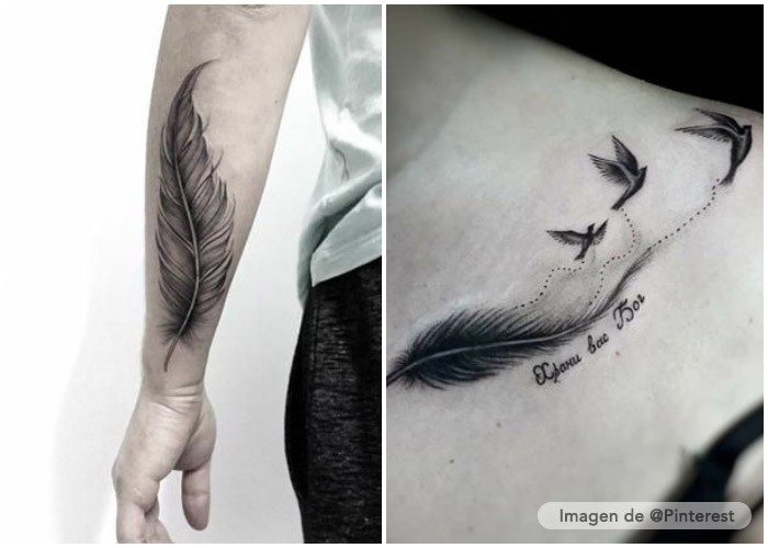ideas de tatuajes de plumas