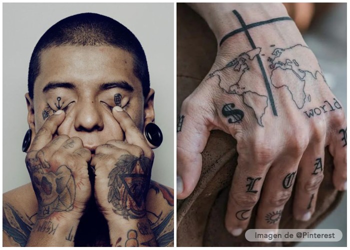 El boom de los tatuajes en lugares poco comunes: manos, orejas, párpados y más.