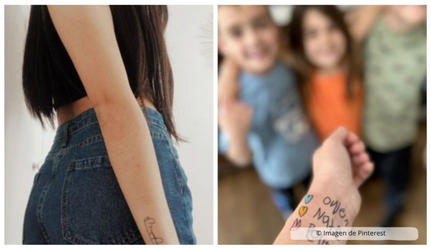 Tatuajes emocionales: caligrafía, dibujos y firmas de seres queridos