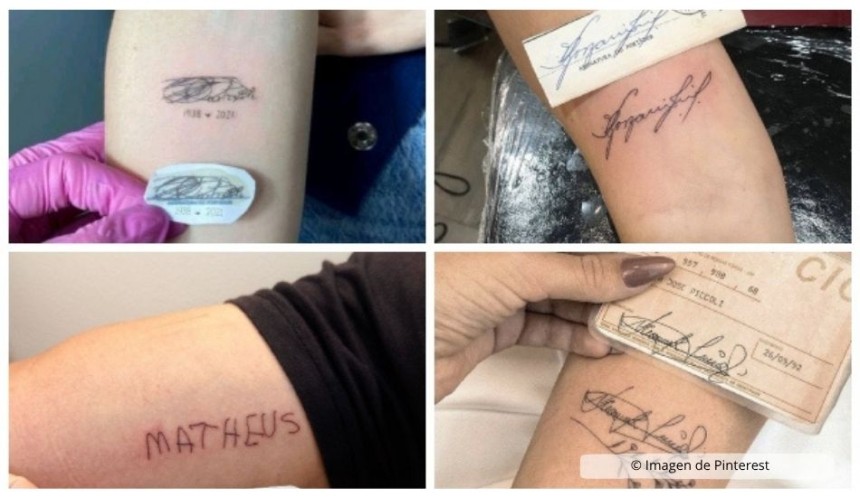 tatuajes de firmas de familiares