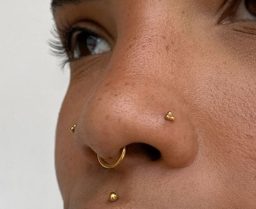 piercing en la nariz